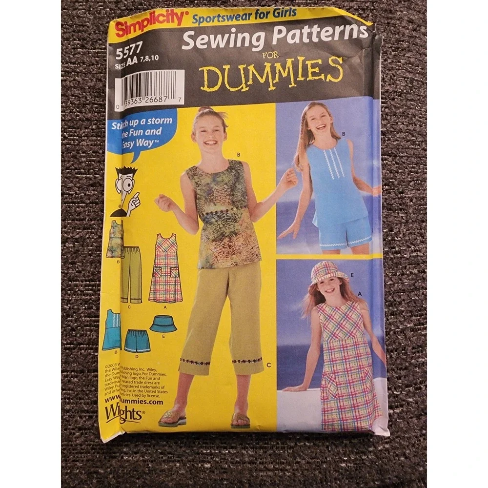 Simplicity Sportswear for Girls  Pattern #5577  Size AA 7, 8, 10